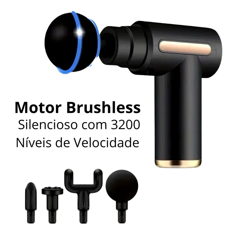 CoreRelax Massageador Muscular Elétrico: 4 Ponteiras, 6 Velocidades para Alívio e Relaxamento